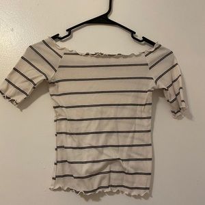 Black and white off the shoulder top